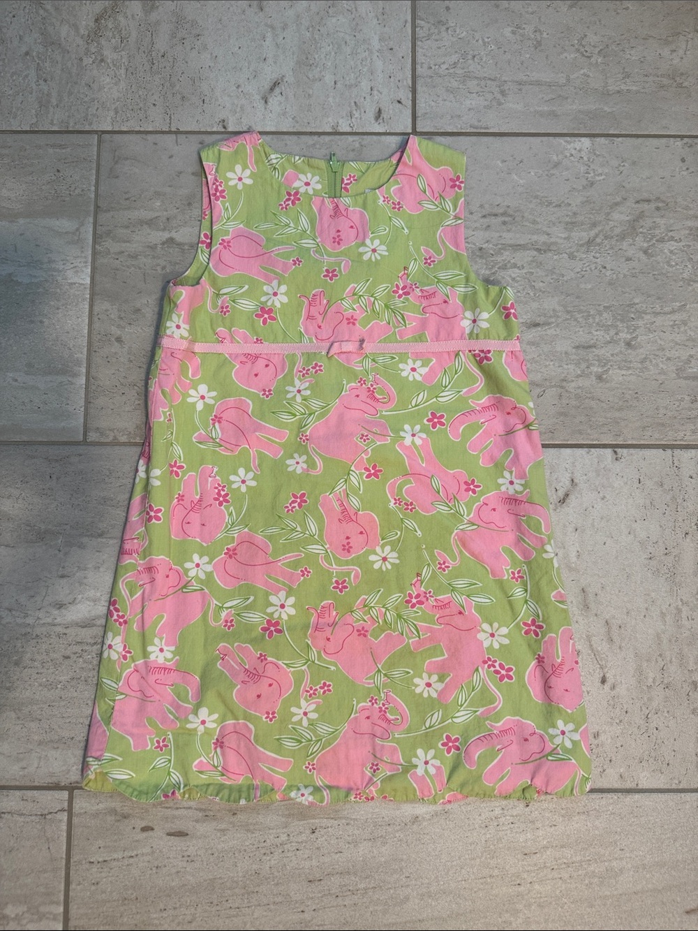 Lilly Pulitzer Pink Elephant Floral Shift Dress
